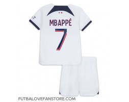 Paris Saint-Germain Kylian Mbappe #7 Vonkajší Detský futbalový dres 2023-24 Krátky Rukáv (+ trenírky)